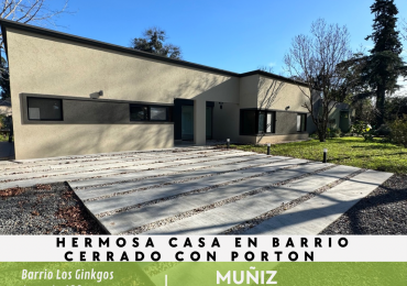 HERMOSA CASA A ESTRENAR CON TRES DORMITORIOS EN BARRIO CERRADO LOS GINKGOS