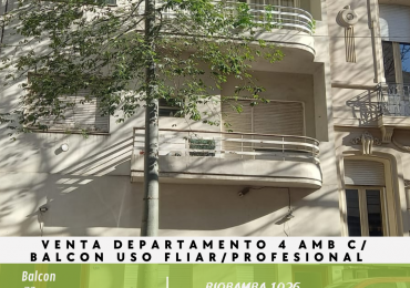 DEPARTAMENTO 4 AMBIENTES EN EDIFICIO USO PROFESIONAL/VIVIENDA 